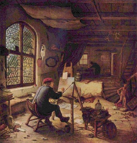 Adriaen van ostade The painter in his workshop